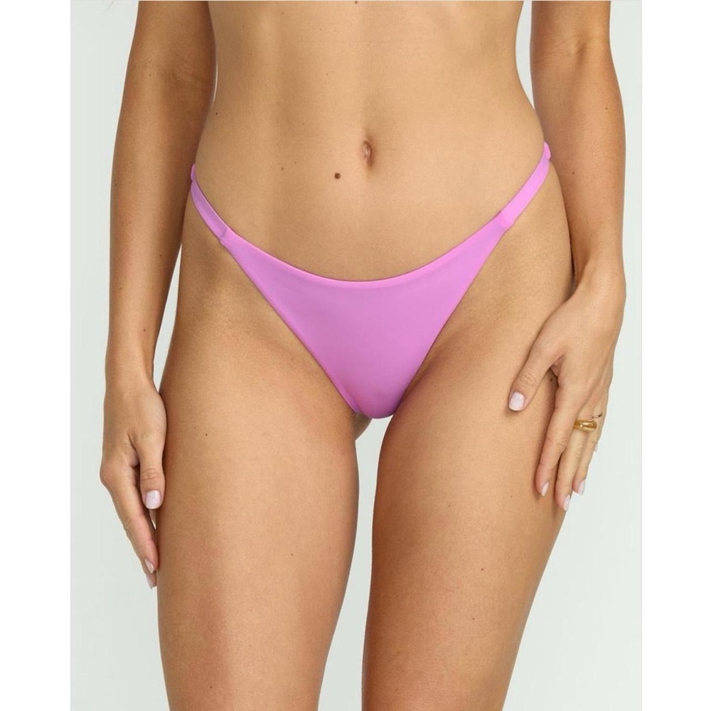 Billabong Pink Sol Searcher Maya Skimpy Bikini Bottom Sz L Swim Surf Beach